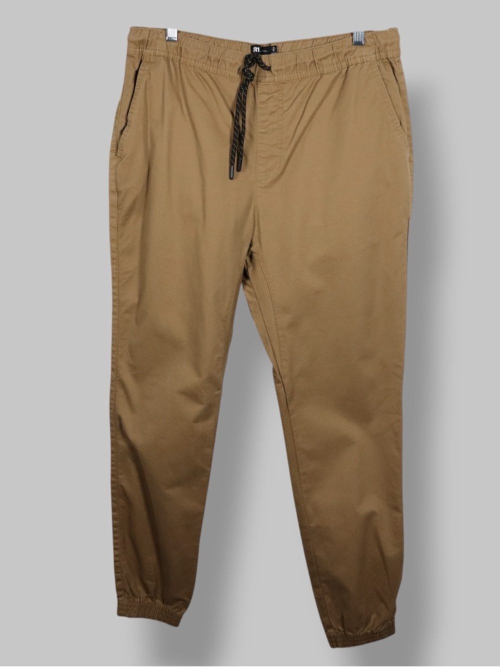 Le 31 Simons Jogger Pants Men’s XL Tan Drawstring NWT Casual Stretch
